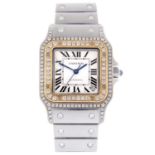 CARTIER - a gentleman's Santos Galbee XL bracelet watch.