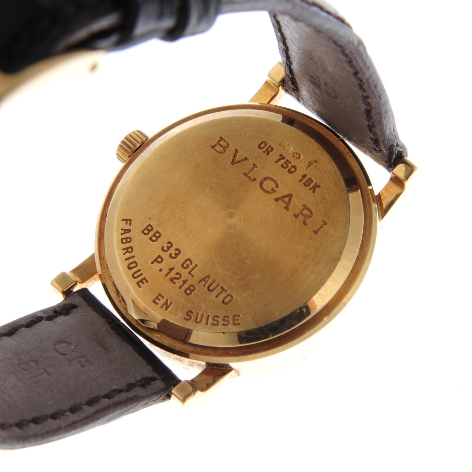 BULGARI - a gentleman's wrist watch. 18ct yellow gold case. Reference BB33GL, serial P.1218. - Image 4 of 5