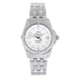 BREITLING - a lady's Windrider Callisto bracelet watch. Circa 2001. Stainless steel case with