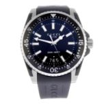 GUCCI - a gentleman's Dive wrist watch. Stainless steel case with calibrated bezel. Reference 136.2,