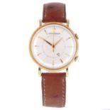 JAEGER-LECOULTRE - a gentleman's Memovox wrist watch. Gold plated case with stainless steel case