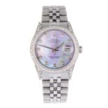 ROLEX - a gentleman's Oyster Perpetual Datejust bracelet watch. Circa 1987. Stainless steel case