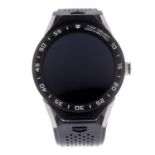 TAG HEUER - a gentleman's Connected smart wrist watch. Titanium case with black calibrated bezel.