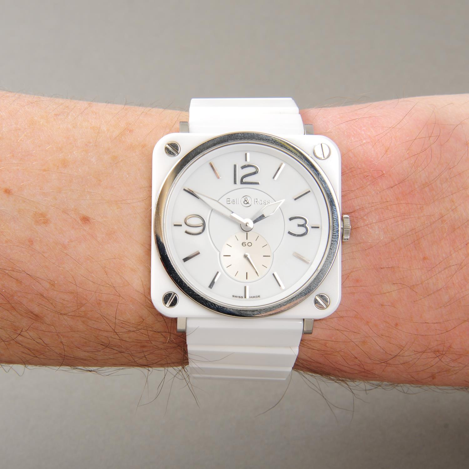 CURRENT MODEL: BELL & ROSS - a gentleman's BR S White Ceramic bracelet watch. White ceramic case - Image 3 of 5