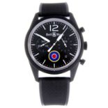 BELL & ROSS - a limited edition gentleman's Vintage RAF Insignia chronograph wrist watch. Number