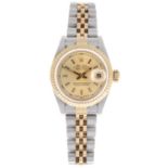 ROLEX - a lady's Oyster Perpetual Datejust bracelet watch. Circa 1996. Stainless steel case with