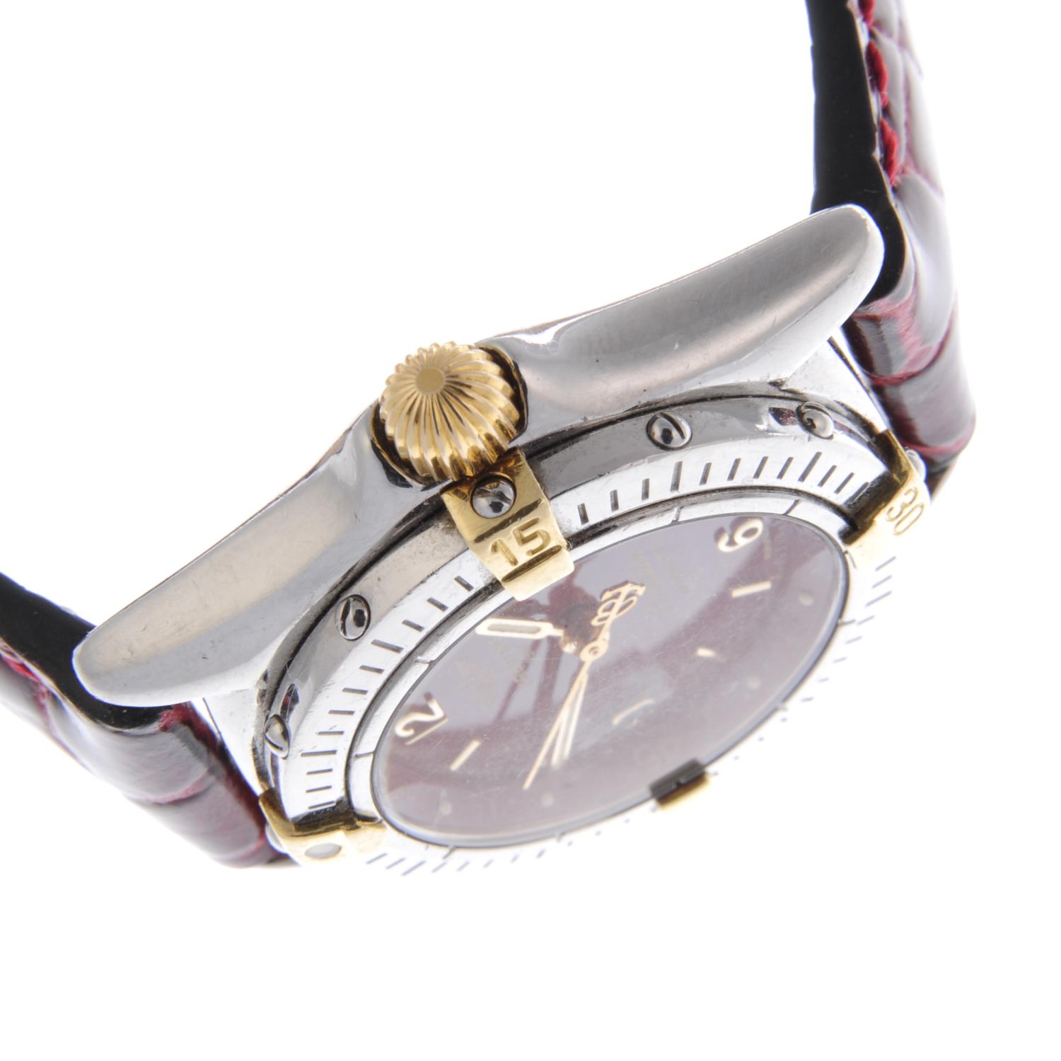 BREITLING - a lady's Callistino wrist watch. Stainless steel case with bi-metal calibrated bezel. - Image 5 of 5
