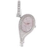 CHOPARD - a lady's bangle watch. 18ct white gold factory diamond set case. Reference 50311, serial