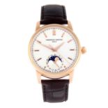 FREDERIQUE CONSTANT - a gentleman's Classics Moonphase wrist watch. Gold plated case. Numbered FC-