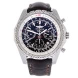 BREITLING - a gentleman's Breitling for Bentley chronograph wrist watch. Circa 2004. Stainless steel