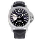 PANERAI - a gentleman's Luminor GMT wrist watch. Circa 2008. Stainless steel case. Production number