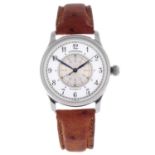 LONGINES - a gentleman's Weems Navigation wrist watch. Stainless steel case with exhibition case