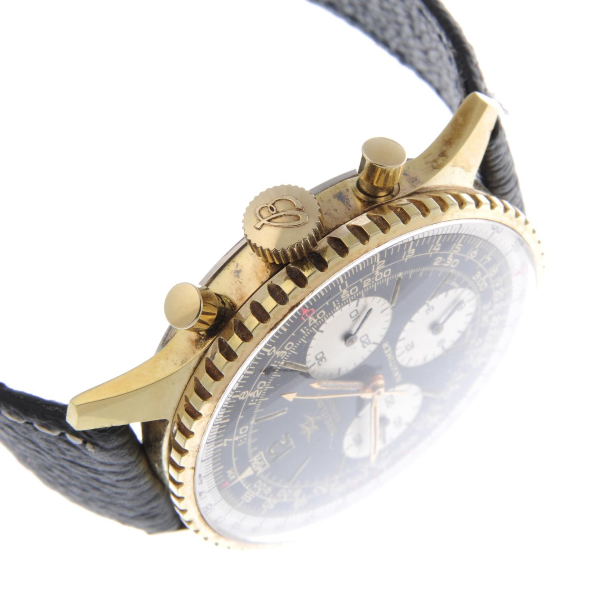 BREITLING - a gentleman's Navitimer chronograph wrist watch. Gold plated case with inner slide - Image 5 of 5