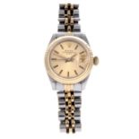 ROLEX - a lady's Oyster Perpetual Date bracelet watch. Circa 1984. Stainless steel case with