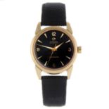 OMEGA - a gentleman's Seamaster wrist watch. 18ct yellow gold case, hallmarked Birmingham 1960.