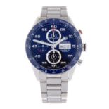 TAG HEUER - a gentleman's Carrera Calibre 16 chronograph bracelet watch. Stainless steel case with