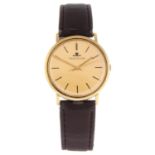 JAEGER-LECOULTRE - a gentleman's wrist watch. Yellow metal case, stamped 18k with poincon. Reference