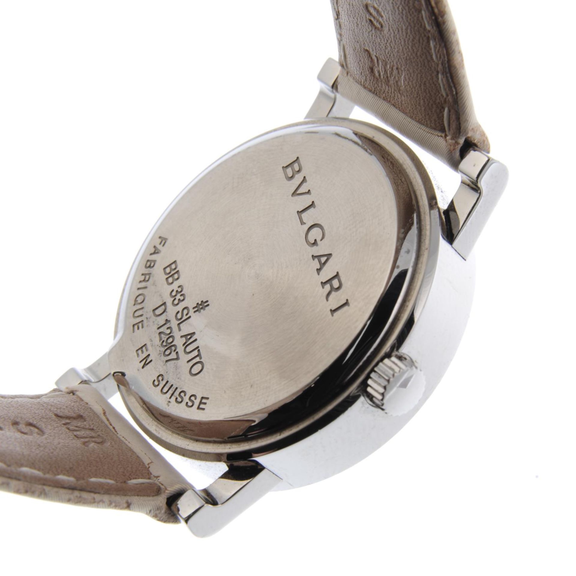 BULGARI - a lady's Bulgari wrist watch. Stainless steel case. Reference BB33SL, serial D12967. - Image 5 of 5