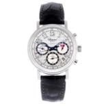 CHOPARD - a gentleman's Mille Miglia chronograph wrist watch. Stainless steel case with exhibition