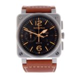 BELL & ROSS - a gentleman's BR03-94 chronograph wrist watch. Stainless steel case. Numbered BR03-