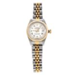 ROLEX - a lady's Oyster Perpetual Datejust bracelet watch. Circa 1989. Stainless steel case with