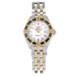 BREITLING - a lady's Lady J bracelet watch. Stainless steel case with yellow metal calibrated bezel.