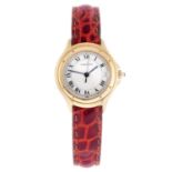 CARTIER - a lady's Cougar wrist watch. 18ct yellow gold case. Reference 887921, serial 000107.