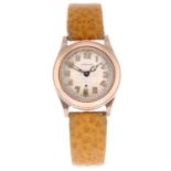 HARWOOD - a gentleman's wrist watch. 9ct rose gold case, import hallmarked Glasgow 1928. Numbered