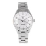 TAG HEUER - a gentleman's Carrera bracelet watch. Stainless steel case with exhibition case back.