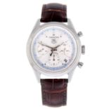 TAG HEUER - a gentleman's Carrera chronograph wrist watch. Stainless steel case. Reference CV2110-0,