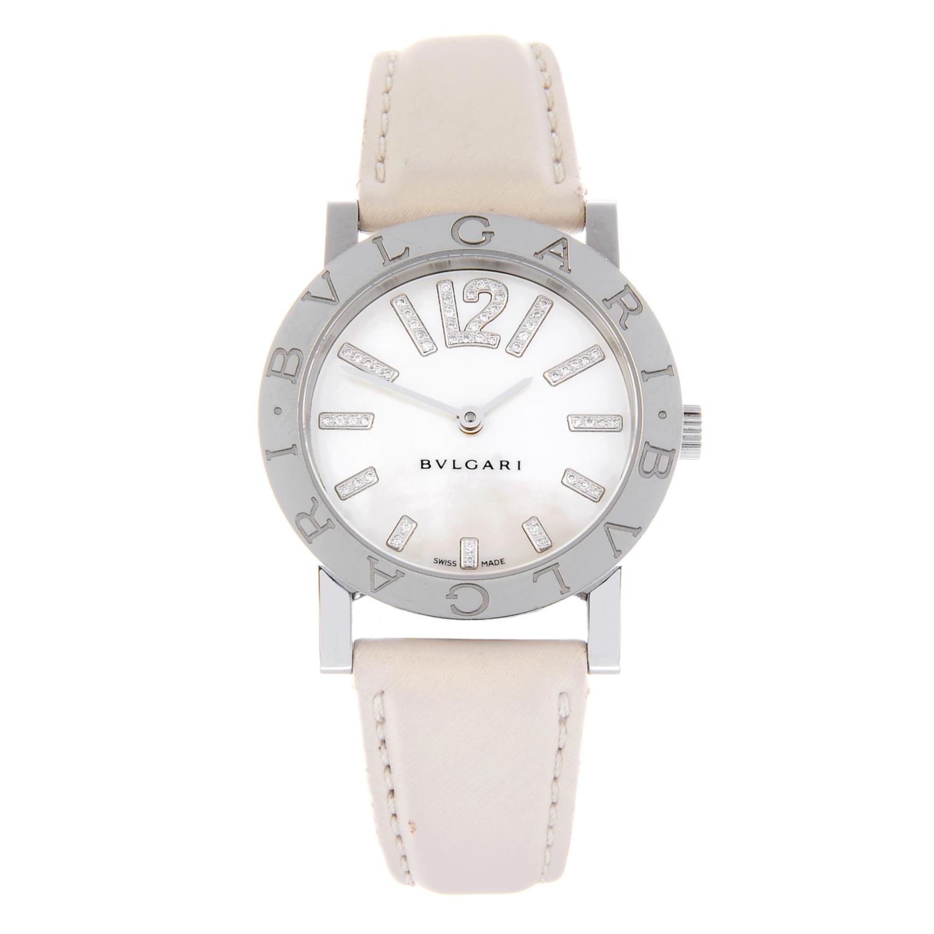 BULGARI - a lady's Bulgari wrist watch. Stainless steel case. Reference BB33SL, serial D12967.