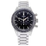 OMEGA - a gentleman's Speedmaster pre-Ed White chronograph bracelet watch. Stainless steel case with