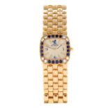 RITZ LONDON - a lady's bracelet watch. 18ct yellow gold case with factory diamond set diamond an