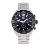 TAG HEUER - a gentleman's Formula 1 chronograph bracelet watch. Stainless steel case with tachymeter