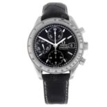 OMEGA - a gentleman's Speedmaster chronograph wrist watch. Stainless steel case with tachymeter