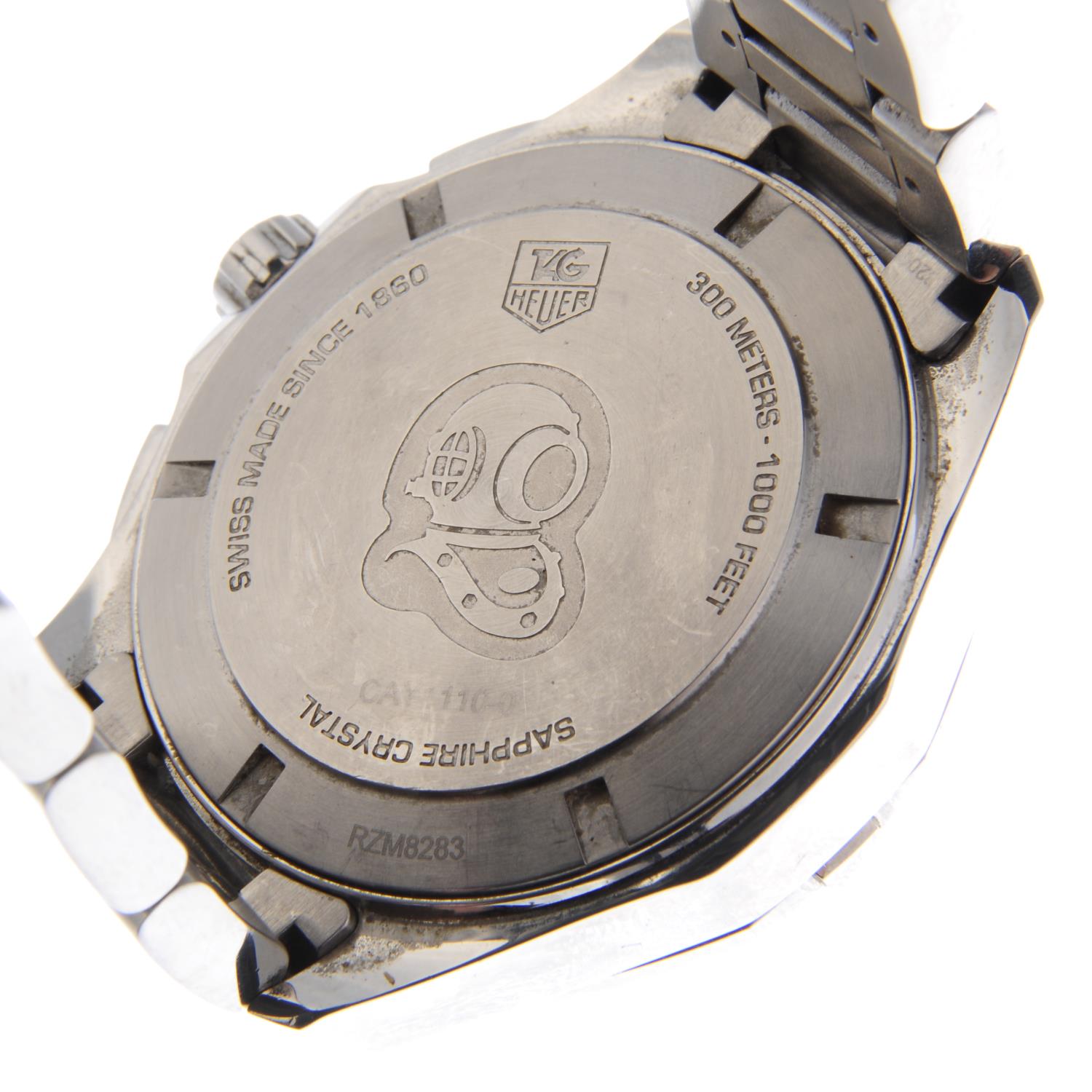 TAG HEUER - a gentleman's Aquaracer chronograph bracelet watch. Stainless steel case with calibrated - Image 5 of 7