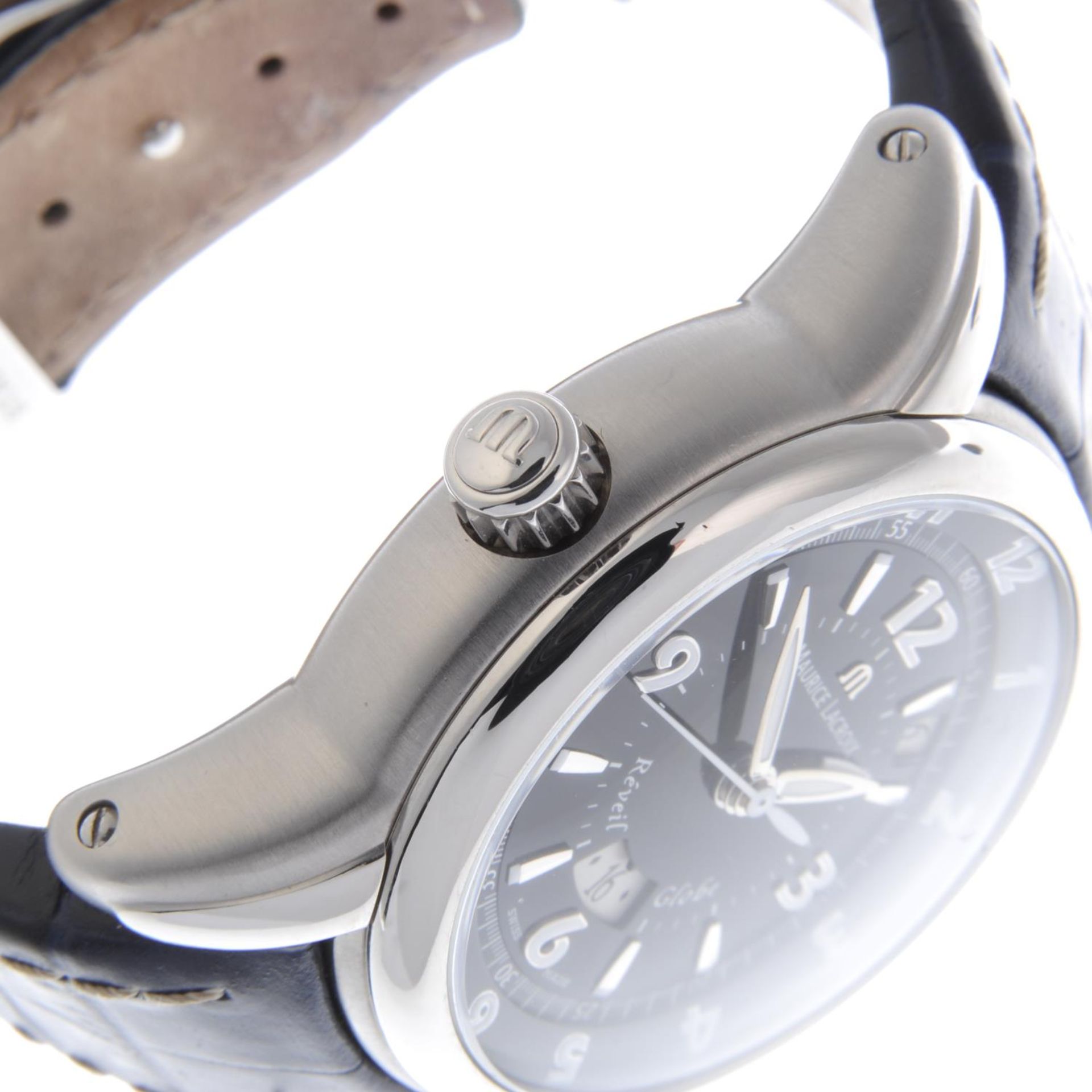MAURICE LACROIX - a gentleman's Réveil Globe wrist watch. Stainless steel case with exhibition - Image 5 of 7