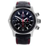 EBEL - a gentleman's 1911 BTR chronograph wrist watch. Stainless steel case with black rubber