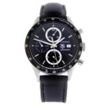 TAG HEUER - a gentleman's Carrera chronograph wrist watch. Stainless steel case with tachymeter