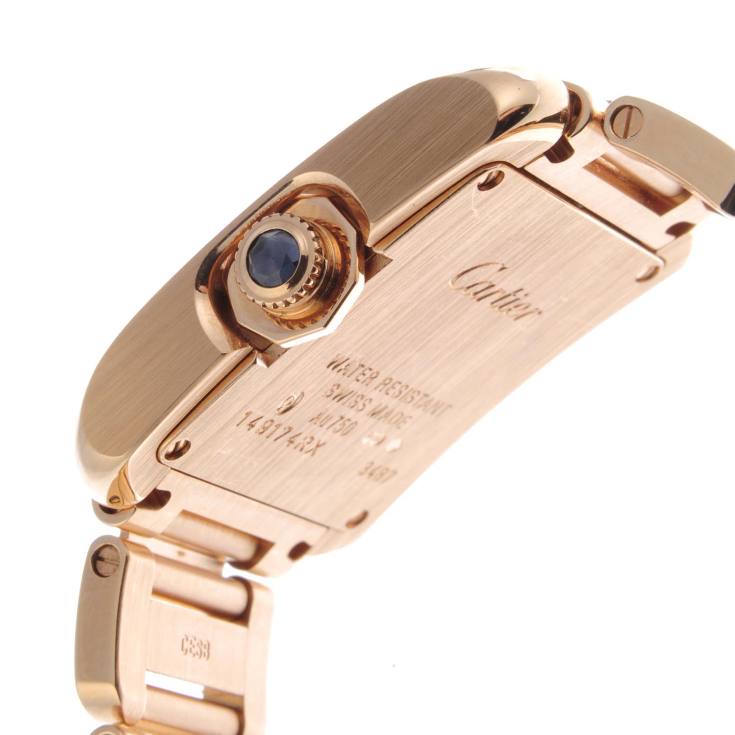 CARTIER - a lady's Tank Anglaise bracelet watch. 18ct rose gold case. Reference 3487, serial - Image 4 of 7