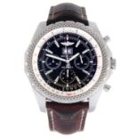 BREITLING - a gentleman's Breitling for Bentley Series 6.75 chronograph wrist watch. Stainless steel