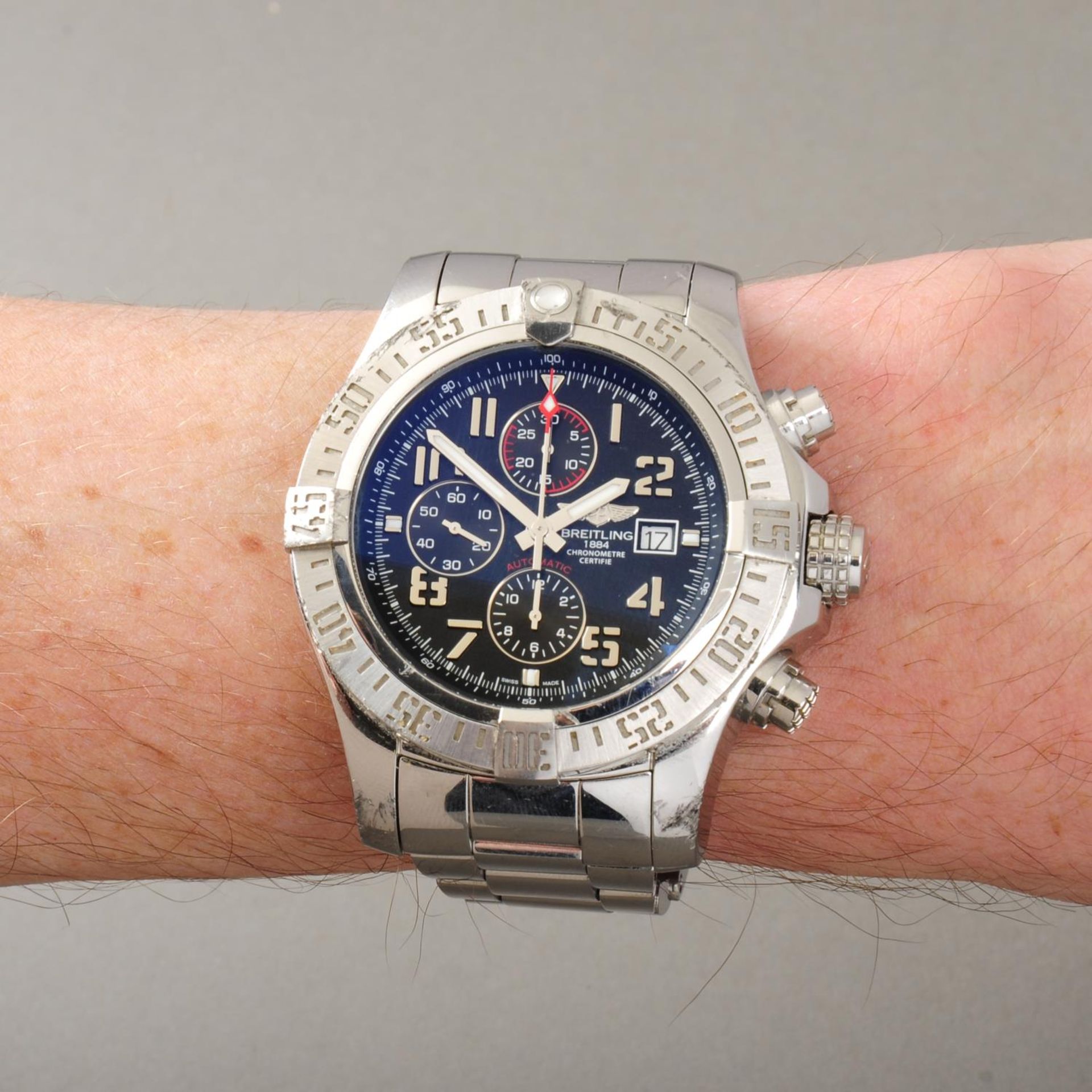 BREITLING - a gentleman's Super Avenger II chronograph bracelet watch. Circa 2015. Stainless steel - Image 3 of 5