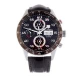 TAG HEUER - a gentleman's Carrera Calibre 16 chronograph wrist watch. Stainless steel case with