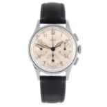 JAEGER - a gentleman's chronograph wrist watch. Stainless steel case. Reference 224115, serial