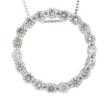 A diamond circle pendant,