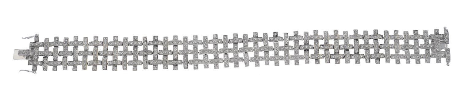 A diamond bracelet.Estimated total diamond weight 2cts. - Image 2 of 3