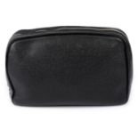 LOUIS VUITTON - a black Taiga leather toiletry pouch.
