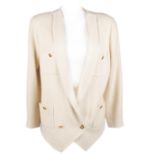 CHANEL - a cream wool tweed blazer.