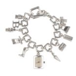 BURBERRY - a lady's silver Signature bracelet watch.