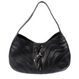 CARTIER - a small black Panthère hobo handbag.